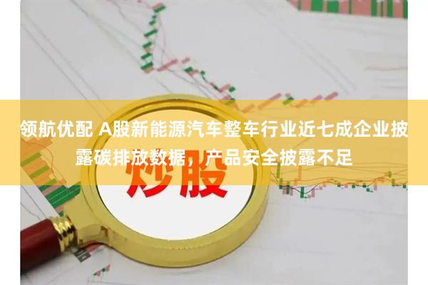 领航优配 A股新能源汽车整车行业近七成企业披露碳排放数据，产品安全披露不足