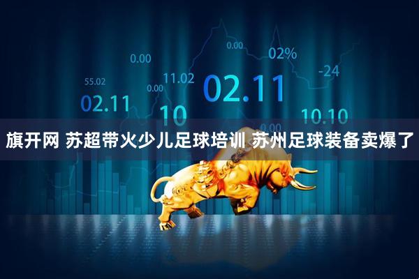 旗开网 苏超带火少儿足球培训 苏州足球装备卖爆了